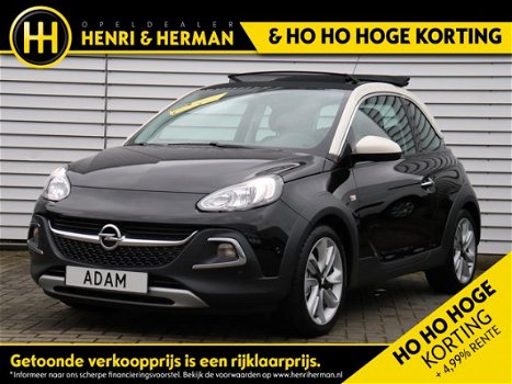 Opel ADAM - 1.0 Turbo Rocks Online Edition CANVAS DAK/AUTOM. PARKEERHULP/NIEUW nu met € 5.322, - kor - 1