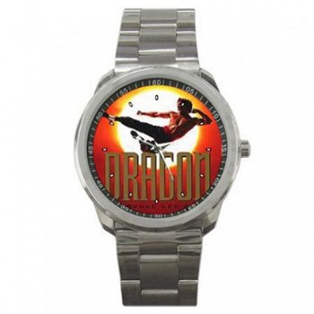 Bruce Lee Enter the Dragon Stainless Steel Horloge - 1