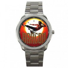 Bruce Lee Enter the Dragon Stainless Steel Horloge