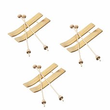 houten mini sleetjes ski miniaturen knutselen decoratie