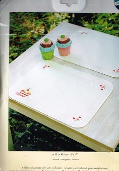 VERVACO BORDUURPAKKET , 2 PLACEMATS ,CUPCAKES - 1