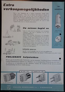 Antieke PHILIPS PHILISHAVE 120 introductiebrochure 1959 (D247) - 2