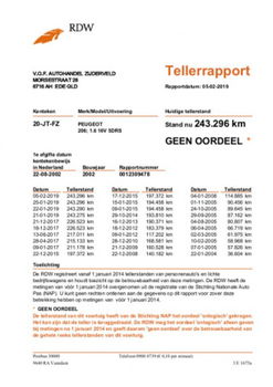 Peugeot 206 - 1.6-16V Gentry Premium Apk t/m 25 Januari 2021 - 1