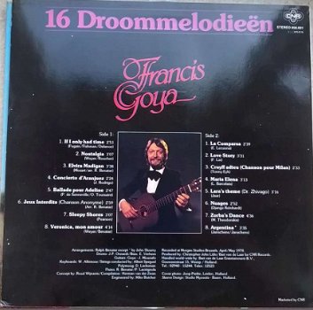 LP Francis Goya - 16 Droommelodieën - 2