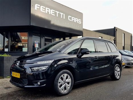 Citroën Grand C4 Picasso - 1.6 BLUE-HDi PACK 7PERS LEDER NAVI AIRCO 6VERSN LED LMV TREKHAAK - 1