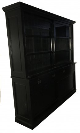 Buffetkast Rhenen zwart - zwart 215 x 50/40 x 220cm - nr. 1