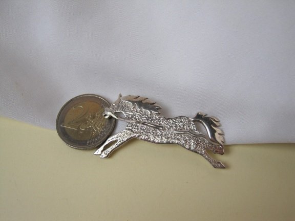 Zilveren broche Native paard 5.3x2.8 cm - Afbeelding 4