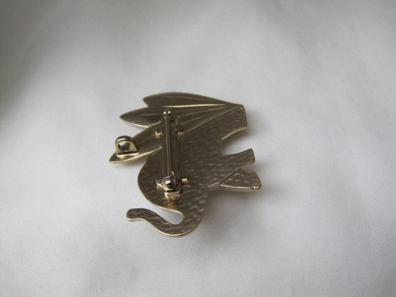 Kettinghanger broche Kenzo Paris zilverkleurig vermeille olifant 5.7x4.4 cm - Afbeelding 6