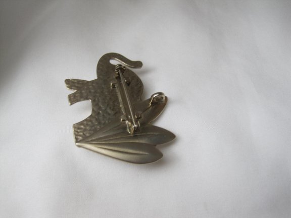 Kettinghanger broche Kenzo Paris zilverkleurig vermeille olifant 5.7x4.4 cm - Afbeelding 7