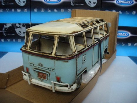 Tinplate Collectables 1/18 VW Volkswagen T1 Microbus Blauw - 4