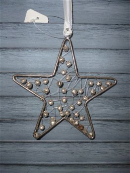 Kerst decoratie , hert zilver kleurig - 5