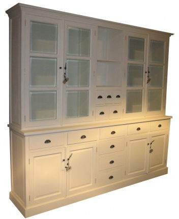 Winkelkast Terborg wit - wit 240 x 50/40 x 220cm scharnierdeuren - nr. 1