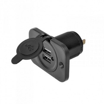 USB-inbouwdoos tweevoudig 2100mA 12V/24V - 1