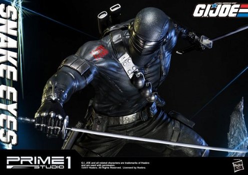 HOT DEAL Prime 1 Studio G.I. Joe Statue Snake Eyes Statue - 3