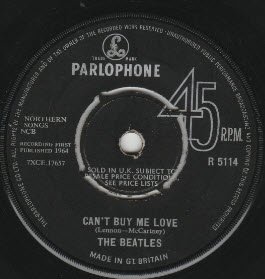 Beatles-Can't Buy Me Love/You Can't Do That UK 1st issue1964 - 1