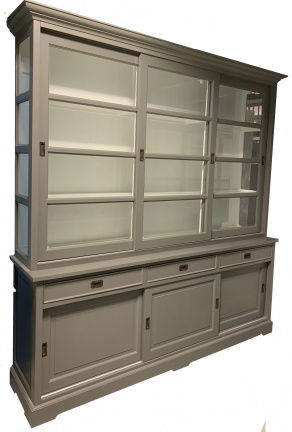 Buffetkast Giethoorn Engels groen - wit 235 x 50/40 x 240cm - nr. 1