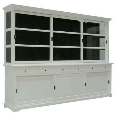 Buffetkast Lisse wit - olijf groen 310 x 50/40 x 220cm - nr. 1