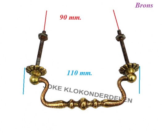 = Klok handgreep = Carriage klok = 39142 - Afbeelding 2