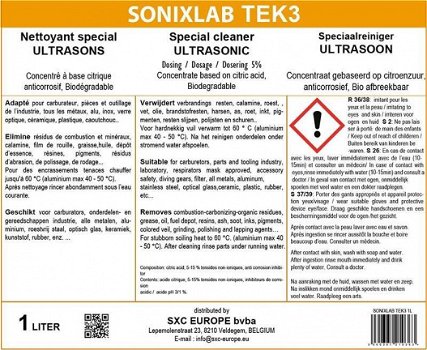 Sonixlab TEK3 speciale mild zure ultrasoon vloeistof - 1