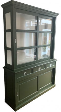 Buffetkast Montfoort Olijf groen - wit 160 x 50/40 x 220cm - nr. 1