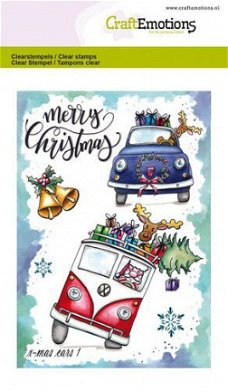 CraftEmotions, Clearstamp - X-mas cars 1