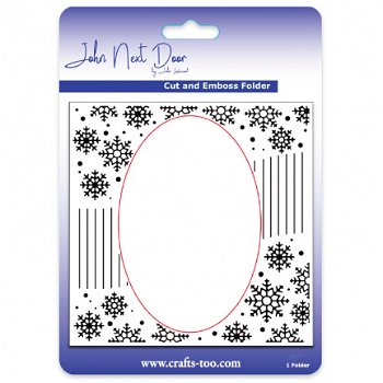 John Next Door, Cut/Embossing folder - Snowflake Swirl ; JNDEF3012 - 1