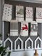 Wit brocante kerst muis, staand - 6 - Thumbnail