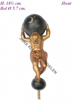 === Staartklok atlas = hout = oud === 41299