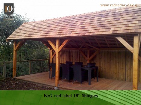 Red Cedar houten dak en gevel bekleding shingels of shakes - 1