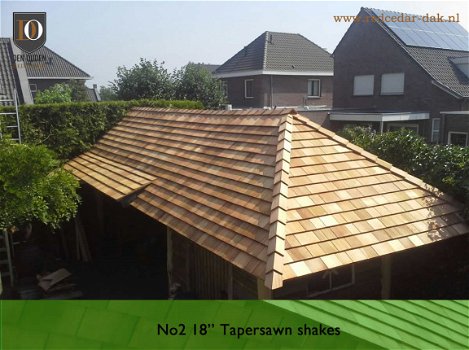 Red Cedar houten dak en gevel bekleding shingels of shakes - 2