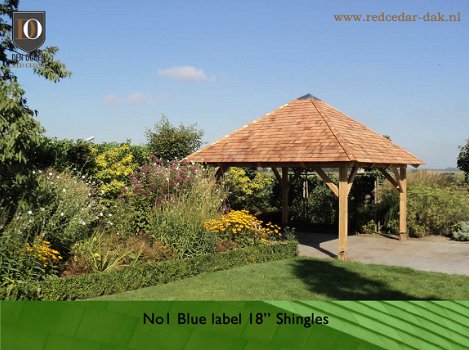 Red Cedar houten dak en gevel bekleding shingels of shakes - 6