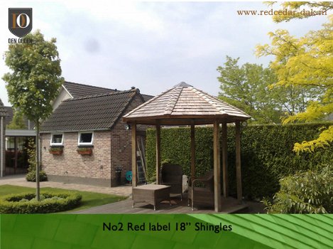 Red Cedar houten dak en gevel bekleding shingels of shakes - 8