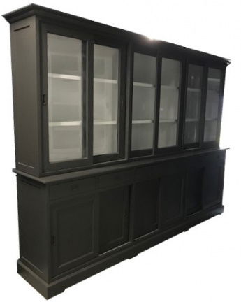 Buffetkast Loenen antraciet - wit 300 x 50/40 x 220cm - nr. 1