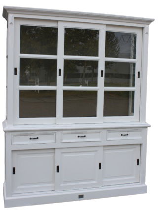 Buffetkast Dronten wit - grijs 180 x 50/45 x 220cm - nr. 1