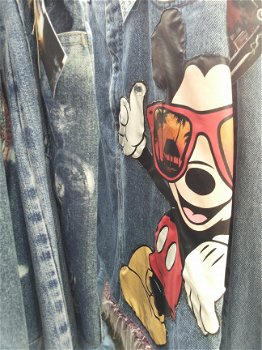 Customized: jeans rok met mickey mouse - 0