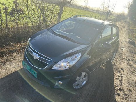 Chevrolet Spark - 1.2 16V LT 2010 Zwart, NL auto, NAP clima + PDC - 1