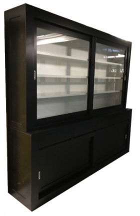 Buffetkast design soft close zwart - wit 240 x 50/40 x 220cm - nr. 1