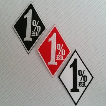 Embleem Stof - Badge Outlaw Biker 1% - 1