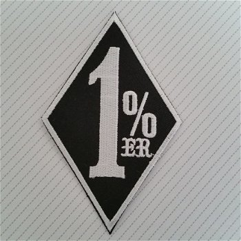 Embleem Stof - Badge Outlaw Biker 1% - 4