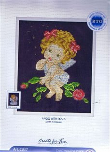 RTO  BORDUURPAKKET , ANGEL WITH ROSES  037