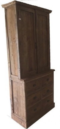 Kabinetskast Wolvega robuust teak 90 x 50/40 x 220cm