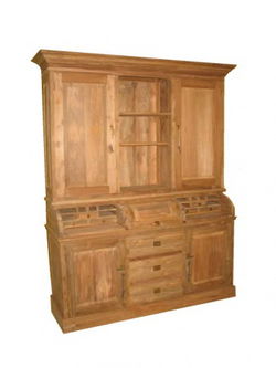 Kabinet Emmen teak 165 x 55/40 x 225cm dichte deuren