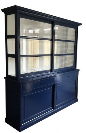 Buffetkast Lisse blauw - wit 215 x 50/40 x 220cm - nr. 1
