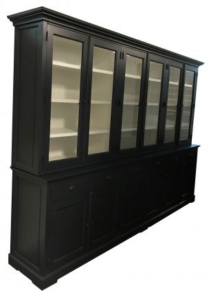 Winkelkast Heesch grijs - wit 300 x 50/40 x 210cm - nr. 1