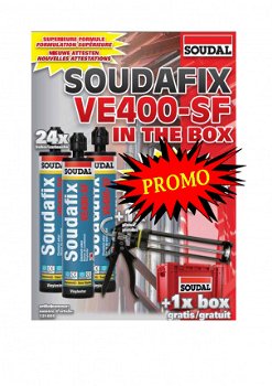 SOUDAL CHEMISCH ANKER SOUDAFIX VE400-SF (24stuks) IN THE BOX + GRATIS PISTOOL - 1