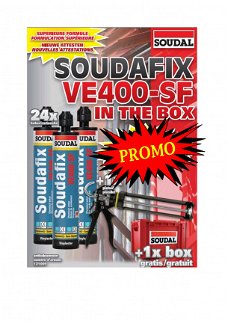 SOUDAL CHEMISCH ANKER SOUDAFIX VE400-SF (24stuks) IN THE BOX + GRATIS PISTOOL