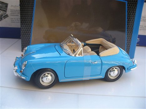 Bburago 1/18 Porsche 356 Cabrio Blauw - 2