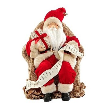 SANTA W/SCROLL IN SOFA - 1