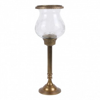 CLASSY HURRICANE LAMP ON FOOT - 1