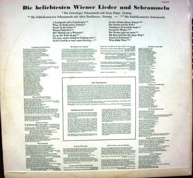 LP Die Beliebtesten Wiener lieder und Schrammeln - 2